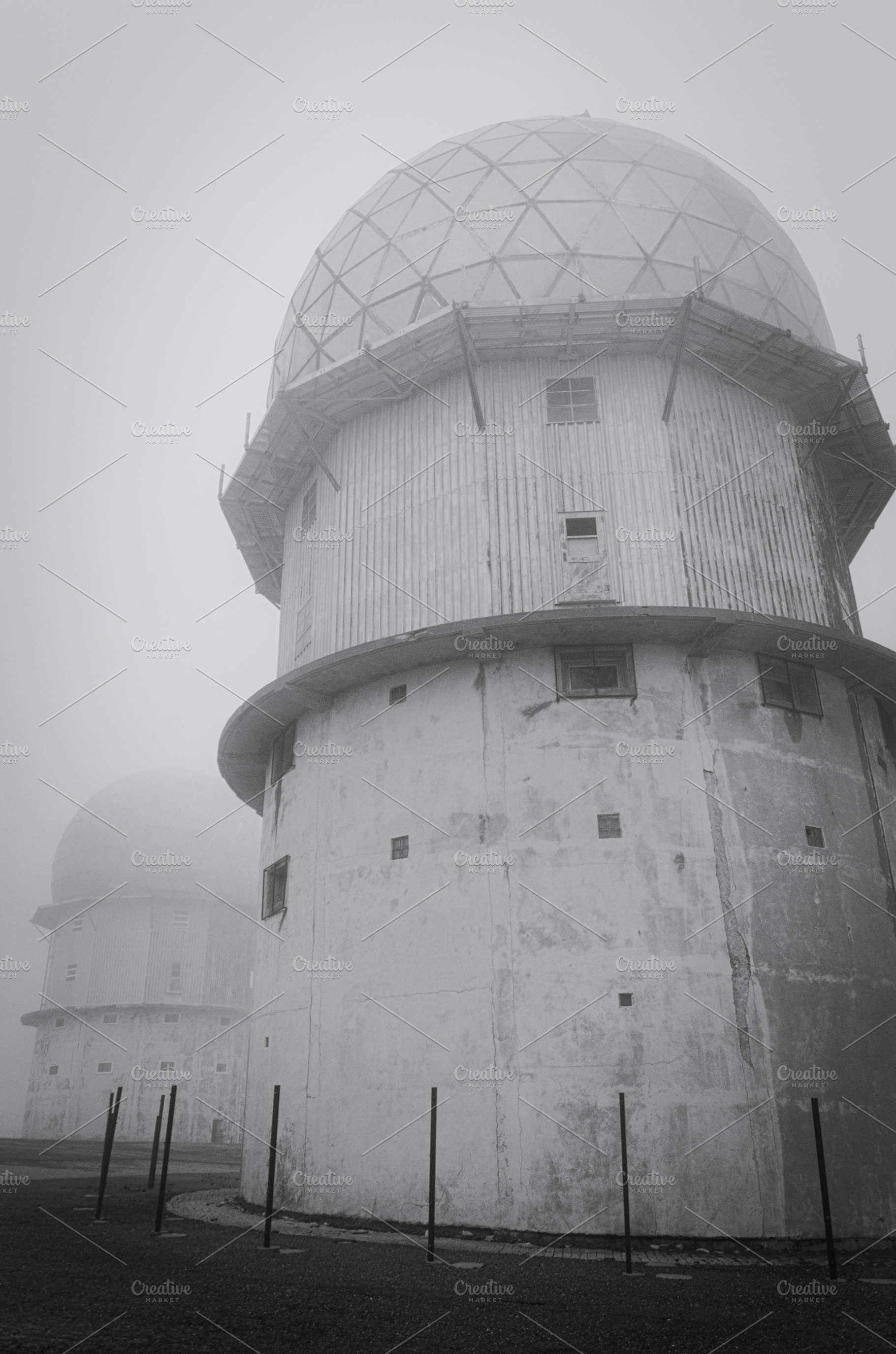 Radar Domes in the Mist, an Architecture Photo by lsalas-morera