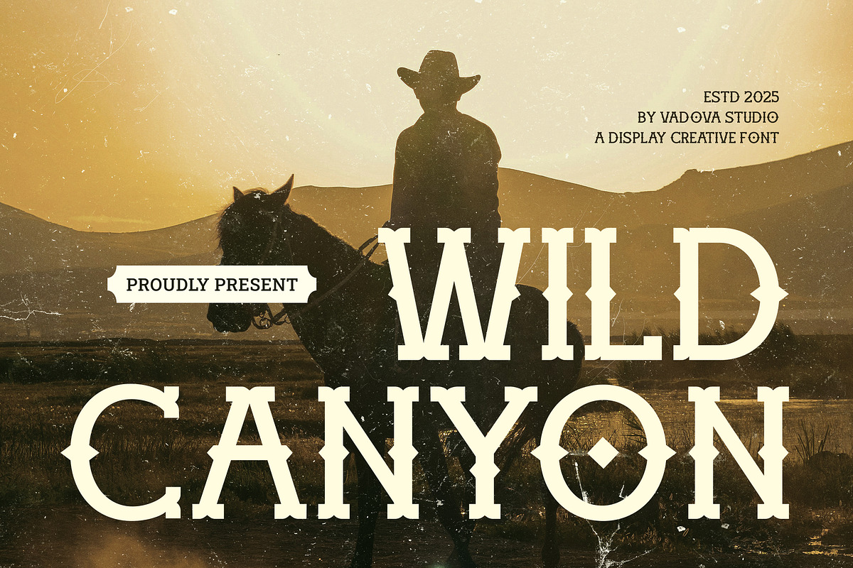 Wild Canyon – Western Slab Serif, a Slab Serif Font by Vadovastd (Photo 1 of 7)
