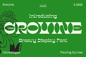 Grovine – Retro Groovy Display Font