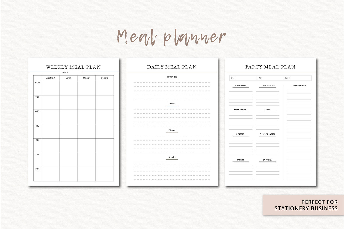 Meal Planner, a Stationery Template by Anatartan Design (Photo 2 of 4)