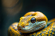 Vibrant Exotic Snake Portrait Pack, an Animal Illustration by StockVerse Creative (Thumbnail 2 of 4)