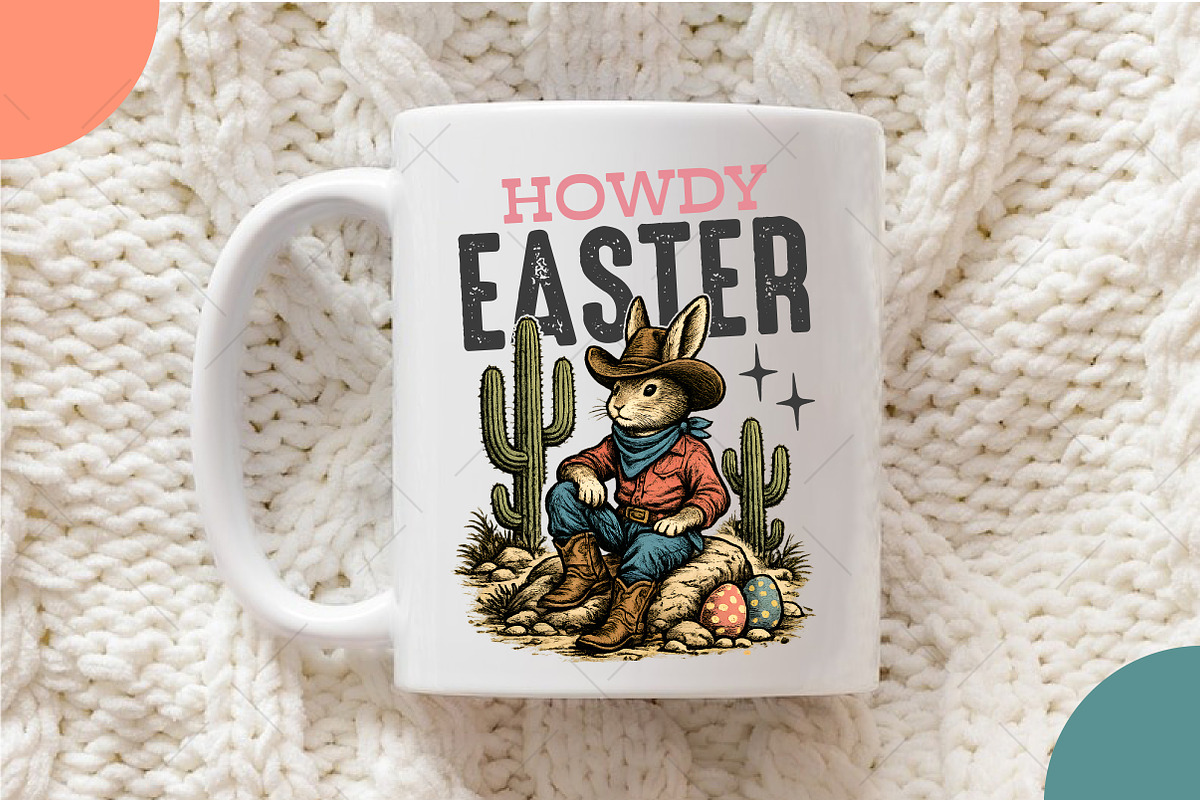Howdy Easter, Western Easter Bunny P, an Illustration by OK Design (Photo 6 of 6)