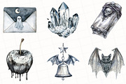 Silver Halloween Clipart, an Illustration by OK Design (Thumbnail 4 of 5)