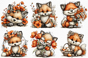 Whimsical Spring Fox Clipart Png, an Illustration by Craft Nest (Thumbnail 5 of 11)
