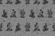 Birdman in Scooter, a Pattern Graphic by AAN Seamless Shop (Thumbnail 1 of 4)