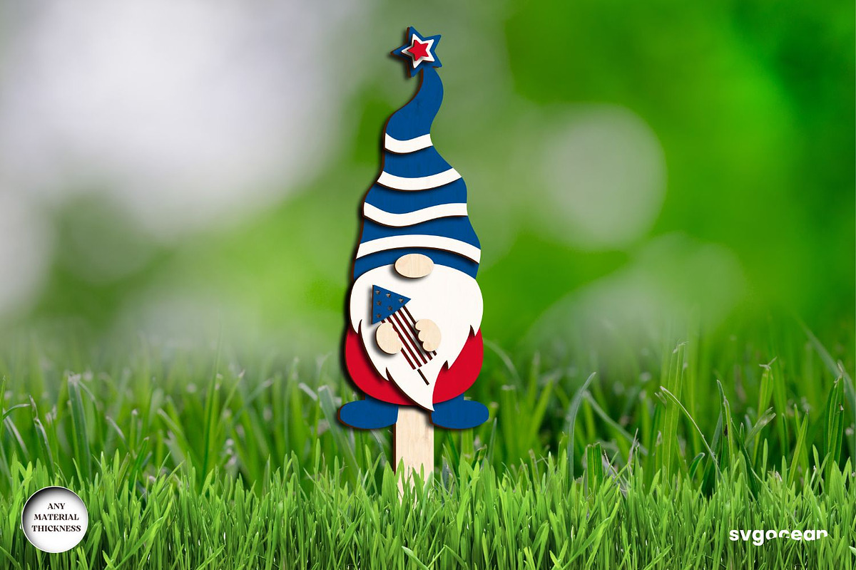 Patriotic Garden Stackes Bundle, a Decorative Illustration by svgocean (Photo 2 of 14)