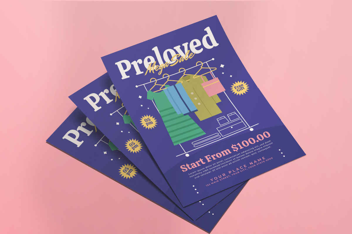 Preloved Sale Instagram Post Flyer, a Flyer Template by Tokosatsu (Photo 3 of 4)