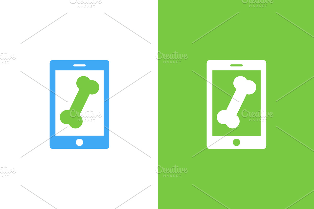 Bone and phone logo combination, a Technology Illustration by GraphiShop