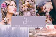 5 LILAC LIGHTROOM PRESETS, an Action Add-On by Emma Kate Creative (Thumbnail 1 of 10)