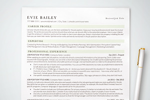 Simple Resume Template Green Color