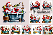 10 PNGs Funny Santa Clipart Bundle, a Graphic by Clipart Bloom (Thumbnail 1 of 17)