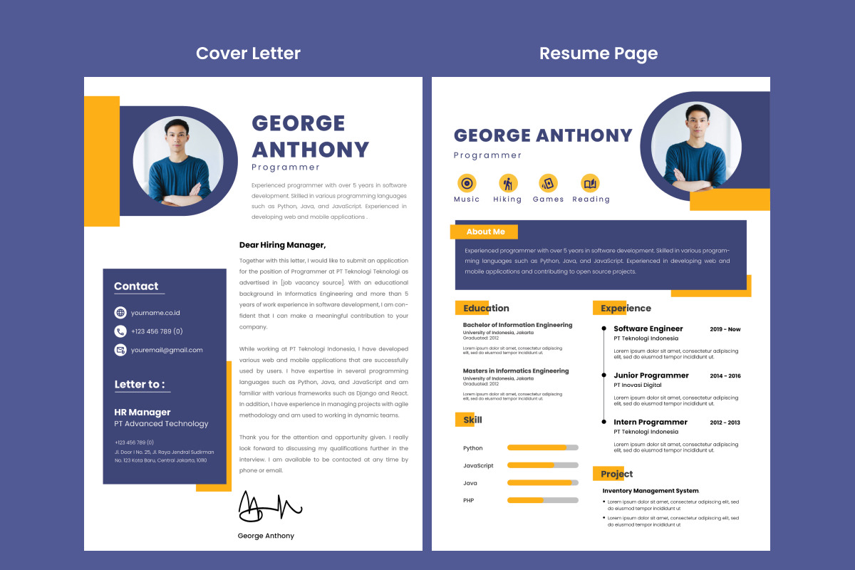 Resume Programmer V6, a Resume Template by twinstd (Photo 3 of 3)