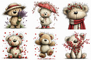 Whimsical Spring Teddy Bear Clipart, an Illustration by Libby Wishes (Thumbnail 5 of 7)