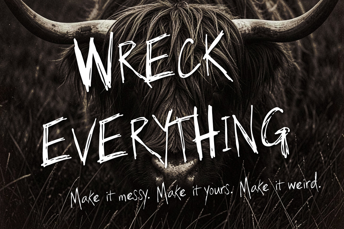 Wreck Back Crackerstype, a Handwritten Font by HypeWorksCo (Photo 5 of 21)