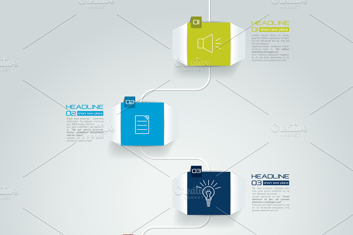 Timeline. Vertial line., a Work Illustration by VectorAN