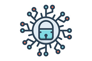 Cyber security color icon, a Duotone Icon by Creative priyanka