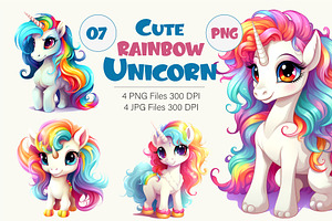 Cute Rainbow Unicorns 07. TShirt