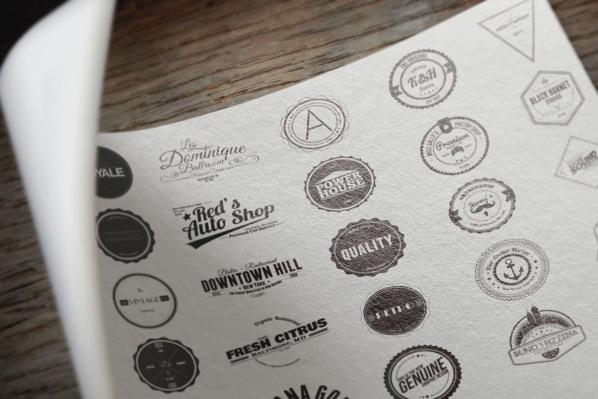 102 Retro Badges, Labels and Crests, a Branding & Logo Template by Graphicdome (Photo 3 of 5)