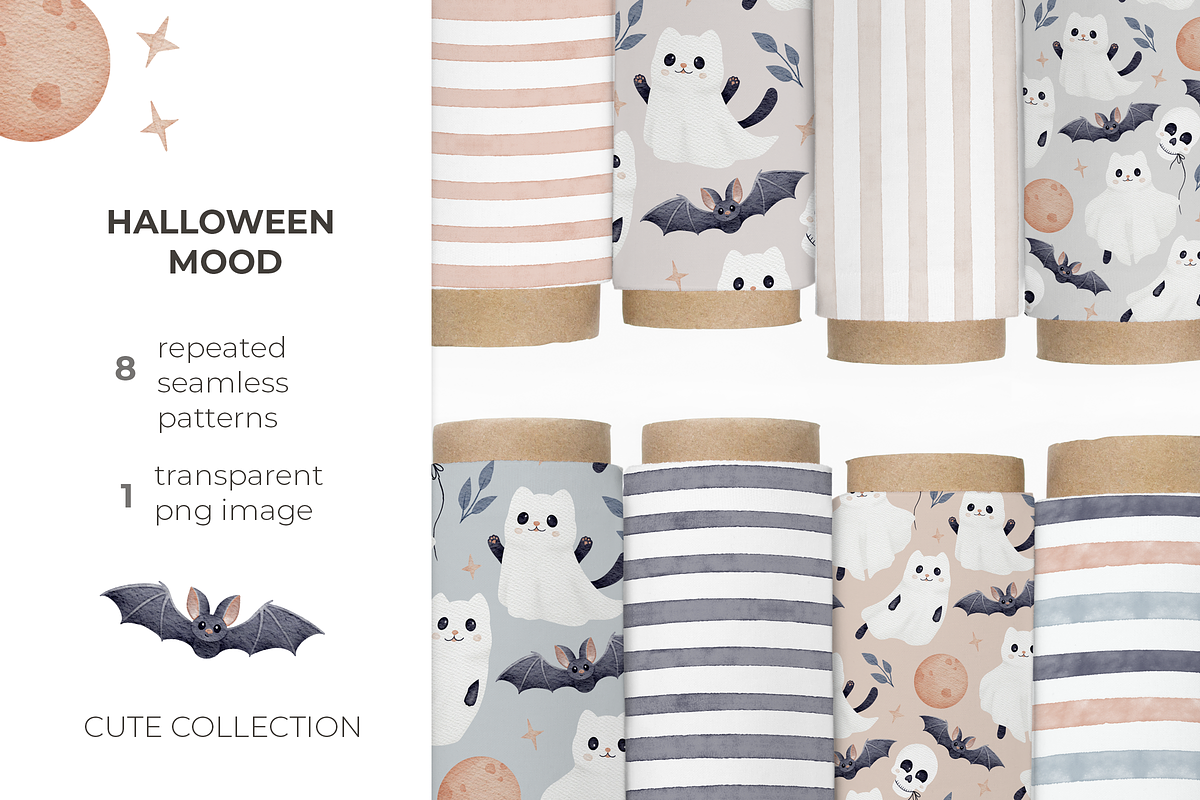 Halloween mood. Cute collection, a Pattern Graphic by tetiartline (Photo 1 of 6)