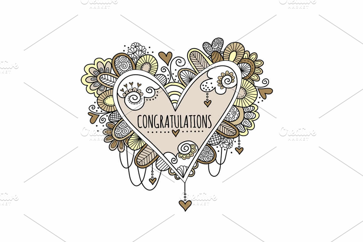 Congratulations Heart, an Illustration by Tazi Design (Photo 2 of 3)