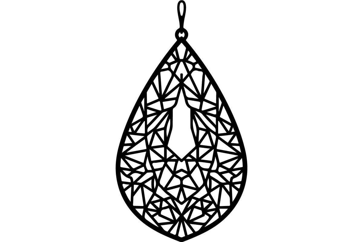 Ornamental Earring SVG Bundle, an Object Graphic by Designer_Momina (Photo 18 of 20)
