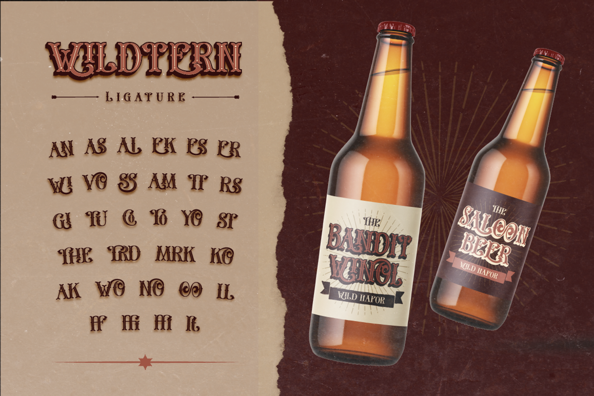 The Wildtern Typeface, a Serif Font by Burntilldead (Photo 8 of 13)