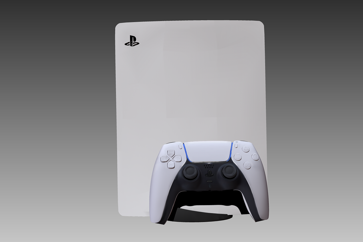PLAYSTATION 5 + DUALSENSE low-poly, an Object 3D Model by 2$ SHOP (Photo 2 of 7)