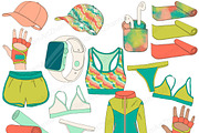 Fitness Girl Clipart, a Sport Illustration by GlamArtZhanna (Thumbnail 3 of 3)