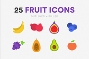 25 Fruit Icons, an Icon by Mel Casey (Thumbnail 1 of 4)