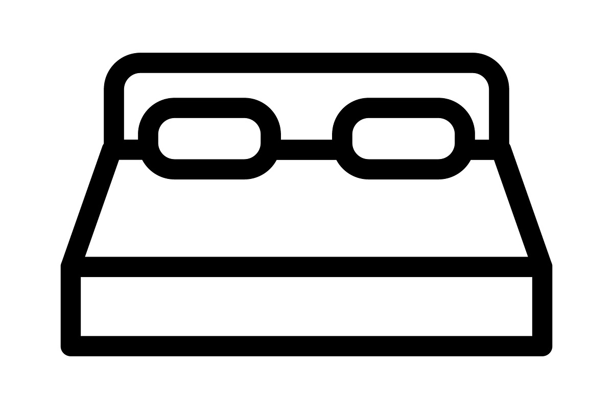 Bed icon, an Outline Icon by Sumberpangan
