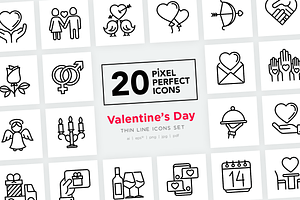 Valentine's Day Pixel Perfect Icons