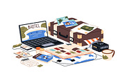 Baggage for travel set, banners, an Object Illustration by PaperTrident (Thumbnail 6 of 11)