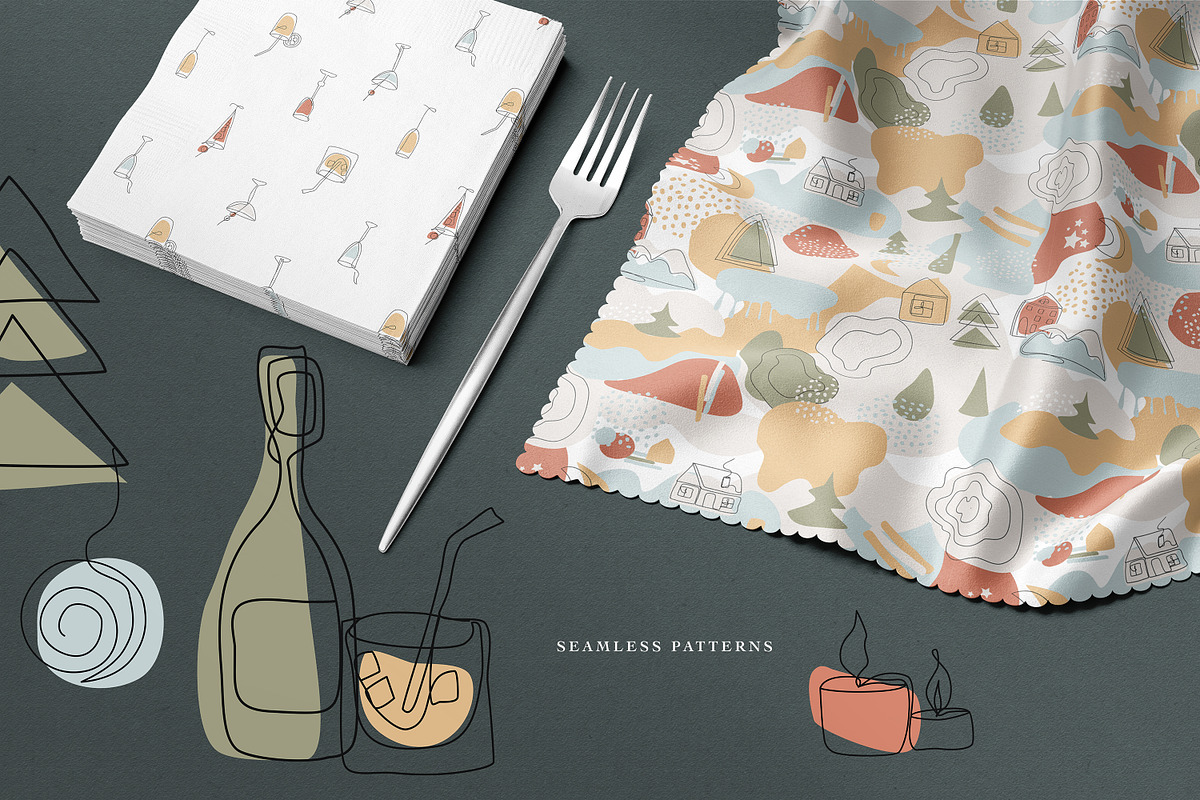 Christmas Abstract Seamless Patterns, a Pattern Graphic by WildStrawberry Magic (Photo 3 of 4)