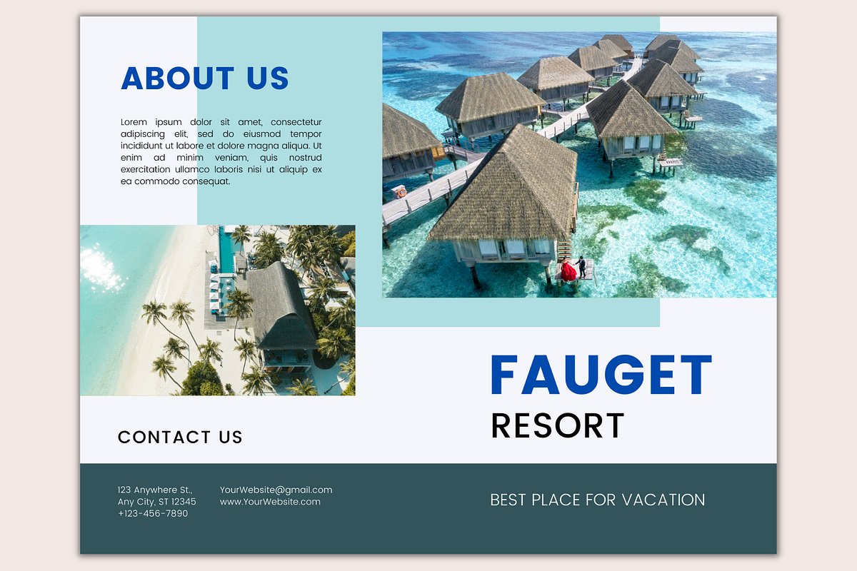 Minimalist Vacation Bi-Fold Brochure, a Brochure Template by Daily Creative (Photo 3 of 5)