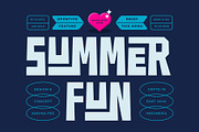 Summer Fun Vintage Retro Logo Font, a Font by Andika Fez (Thumbnail 1 of 8)
