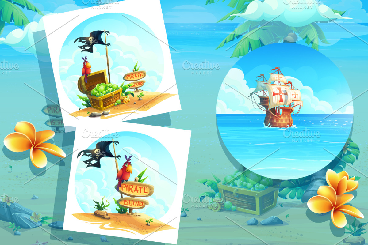 Set of illustrations on beach theme, a Decorative Illustration by Nearbirds (Photo 6 of 7)