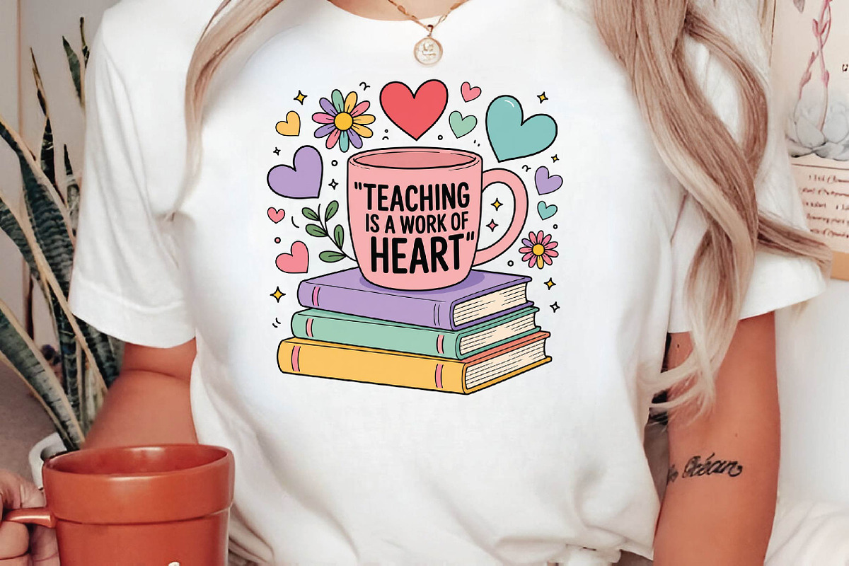 Teaching Is A Work Of Heart Teacher, a Seasonal Illustration by DreamPrint404 (Photo 5 of 6)