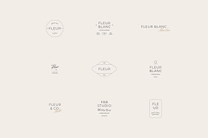 Fleur Minimal Logo Kit Ai Eps Psd