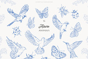 Azure Baroque LineArt, a Decorative Illustration by SunnyAfternoons (Thumbnail 7 of 15)