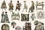 SURREAL REGENCY ERA CLIPART PACK, a Person Illustration by Daring Digies (Thumbnail 4 of 10)