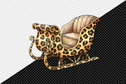 Leopard Print Christmas Clipart PNG, an Illustration by Creative Art (Thumbnail 4 of 9)