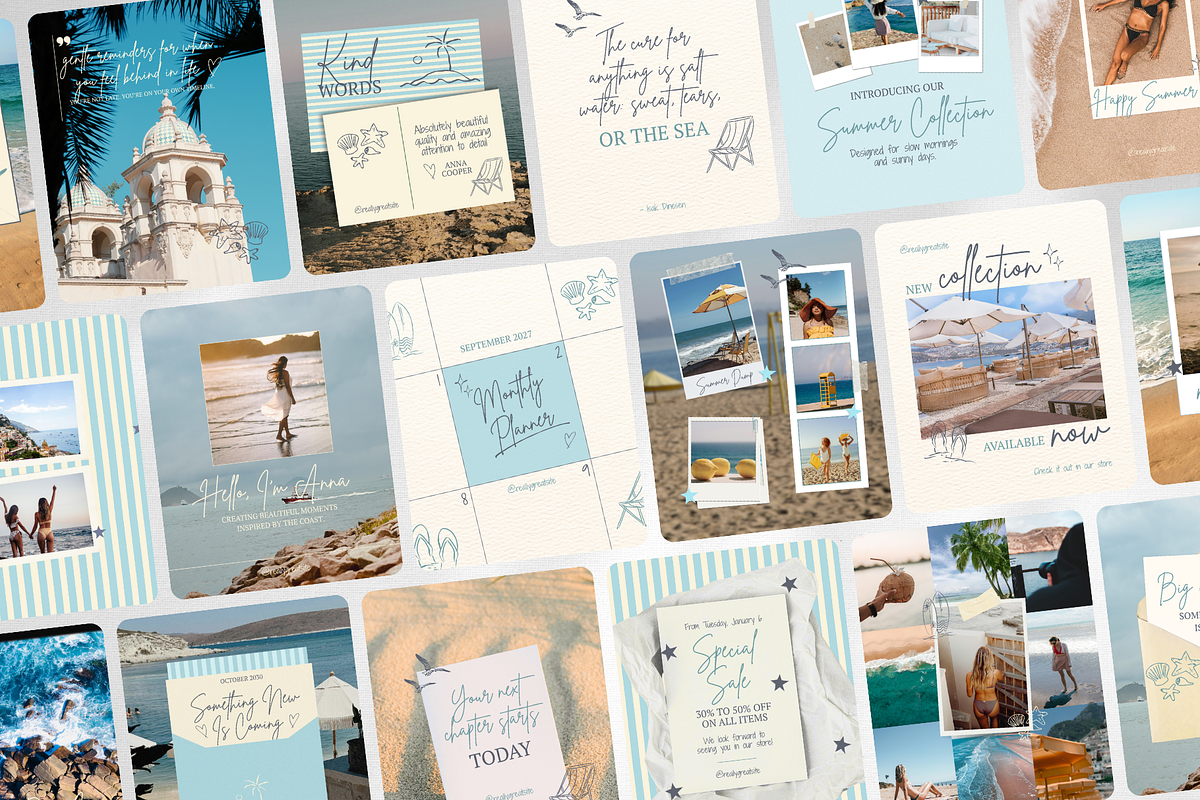 Coastal Scrapbook Instagram, a Social Media Template by Anna Design Studio (Photo 11 of 11)