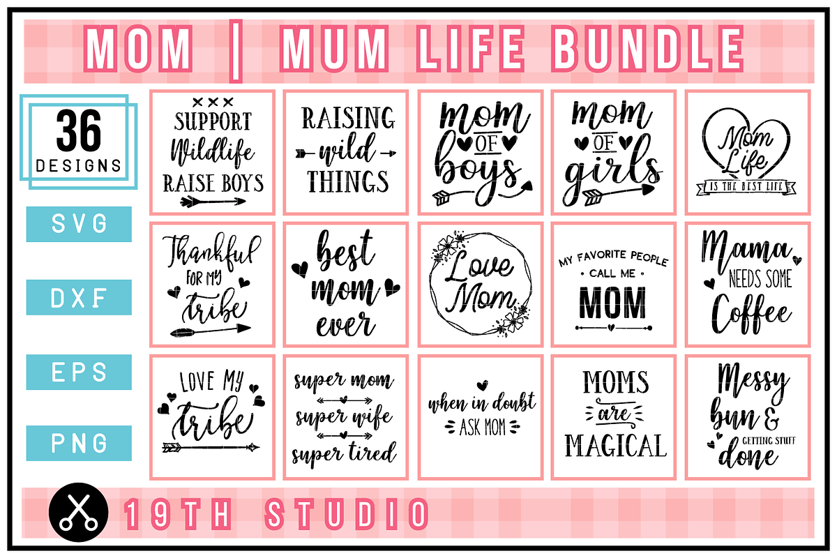 Mom, Mum SVG Bundle | MB23, an Illustration by Craft House SVG (Photo 1 of 4)