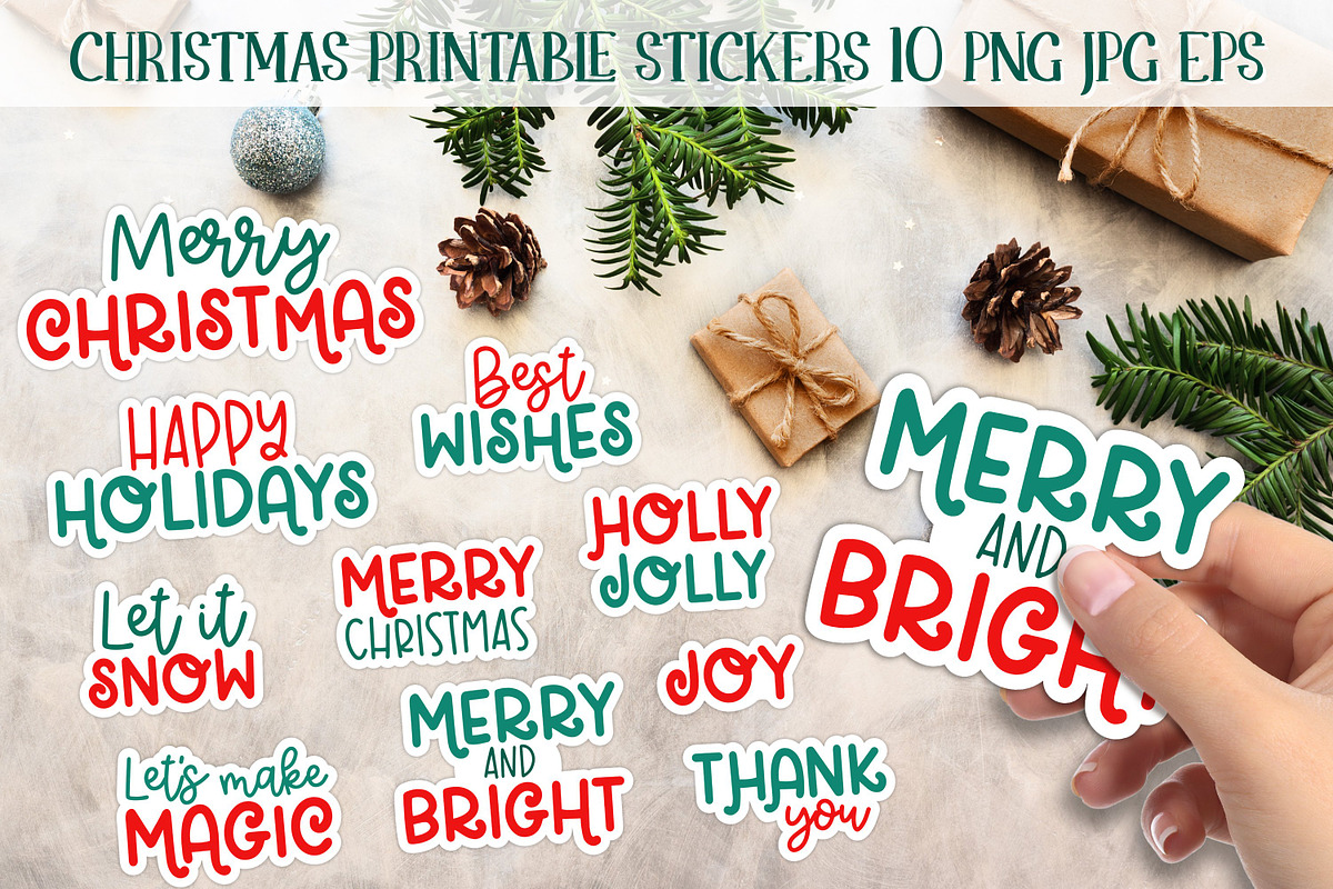 Christmas Stickers, a Print Template by Lenka_X (Photo 1 of 2)