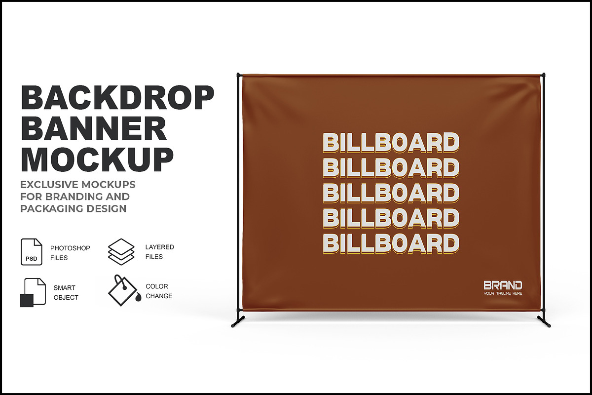 Backdrop Banner Mockup, a Product Mockup by Designbuys (Photo 1 of 3)