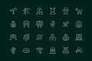 Animated Alien and Sci Fi Icon Set, an Outline Icon by Prosymbols (Thumbnail 3 of 4)