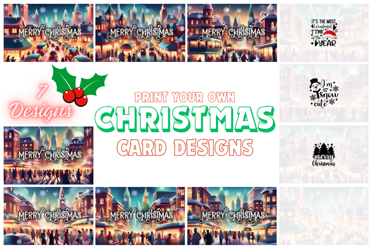 Christmas Card Design Bundle 16, a Card Template by Jay Major Designs (Photo 1 of 7)