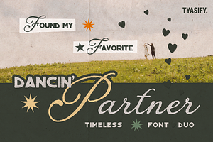 Dancing Partner Vintage Font Duo