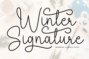 Winter Signature | Script Font, a Handwritten Font by Scratchones (Thumbnail 1 of 9)