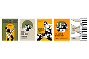 Music poster templates, a Person Illustration by PureSolution (Thumbnail 3 of 6)